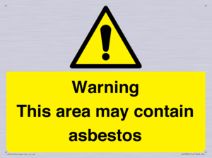 Warning This area may contain asbestos